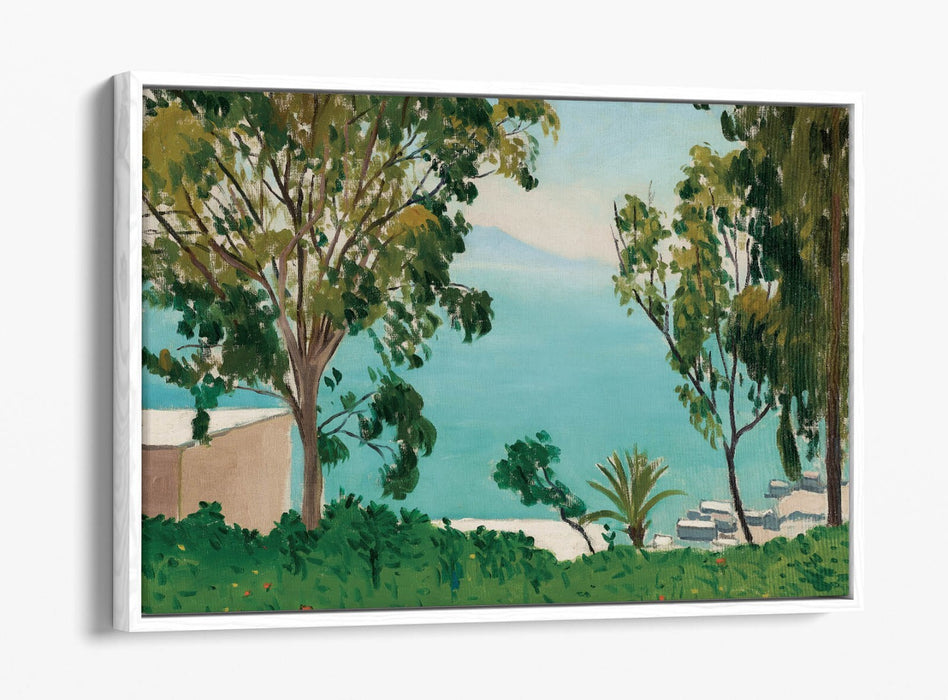 Float Effect Canvas Art - Albert Marquet Beach Scene Through Trees, Handmade UK