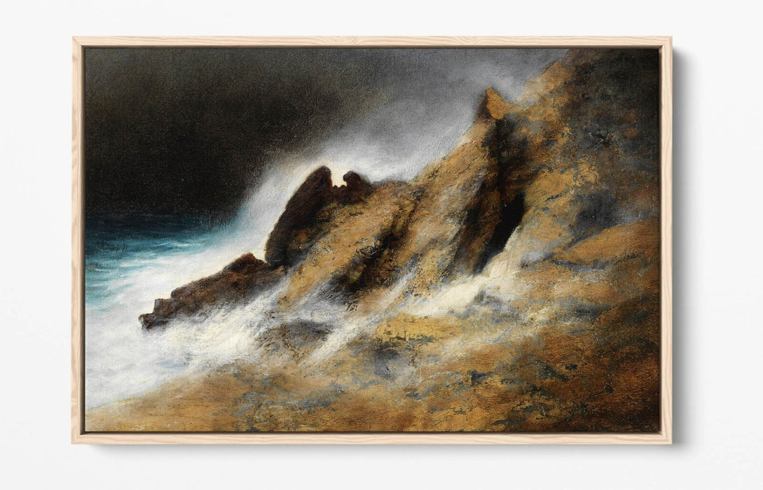 Canvas Wall Art Print – Stormy Sea Painting on Premium Float Effect Canvas