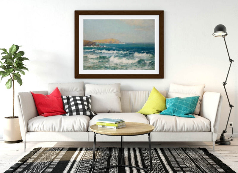 Framed Art Poster - Beatrice Bright Trevose Head Cornwall Print with MDF Wood Frame