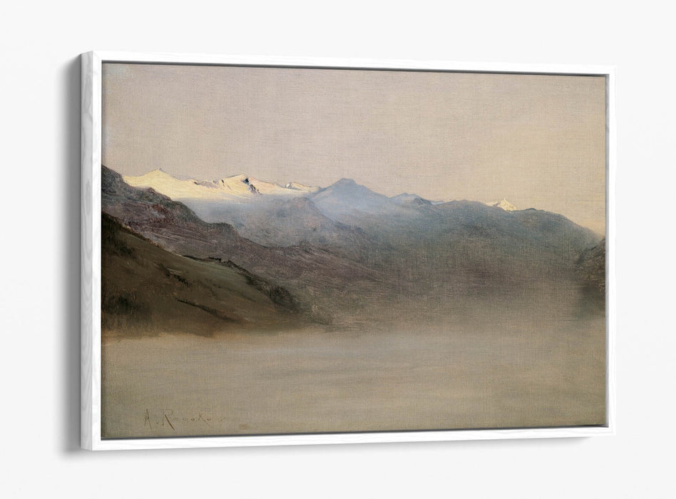 Canvas Wall Art Print - Anton Romako Gastein Valley Float Effect, 30mm Deep Frame