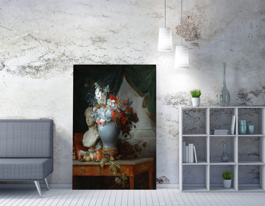 ANNE VALLAYER COSTER, FLOWERS IN A VASE -CANVAS WALL ART ARTWORK PRINT
