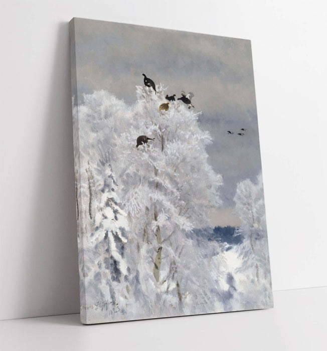 Canvas Wall Art – Black Grouse Artwork on Handmade Canvas Print with Satin Varnish