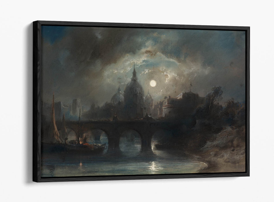 Float Effect Canvas Art - City Night Canvas Wall Art with Custom Deep Frame