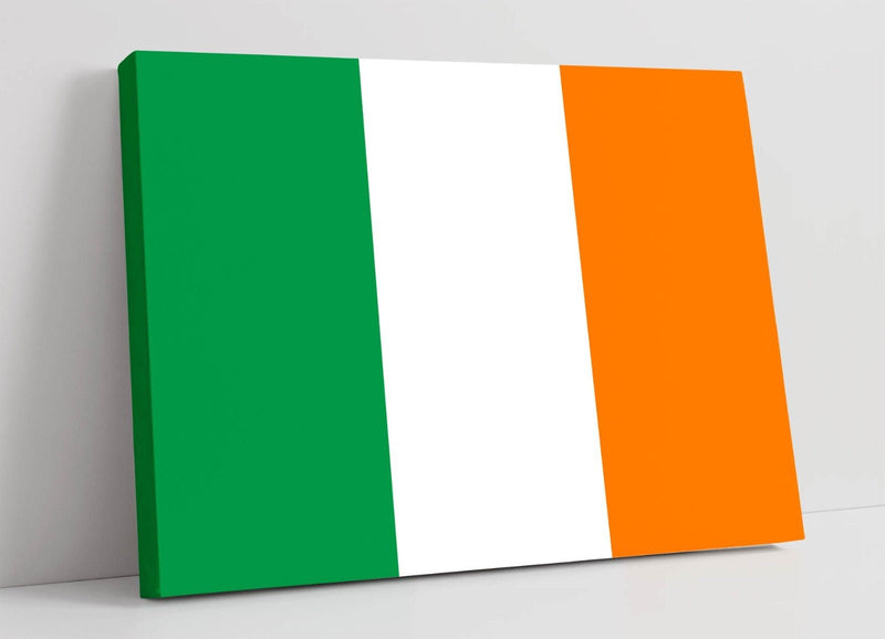 Irish Flag Canvas – Handmade Tricolour Print | Vibrant Wall Art Decor