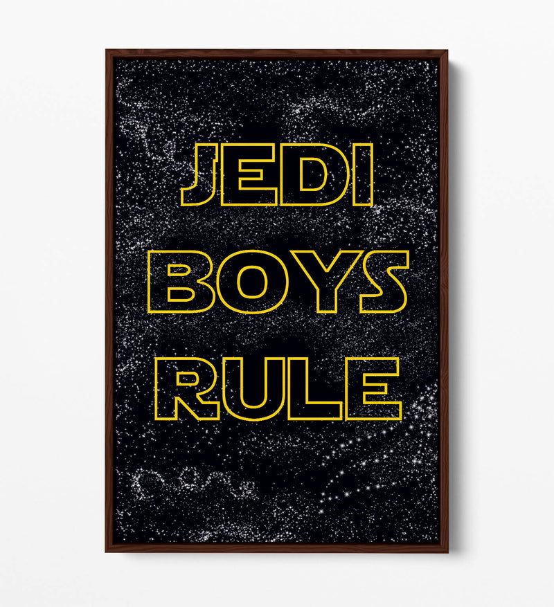 Star Wars Canvas Art - Jedi Boys Quote Print | Kids Room Wall Art, Float Effect Canvas