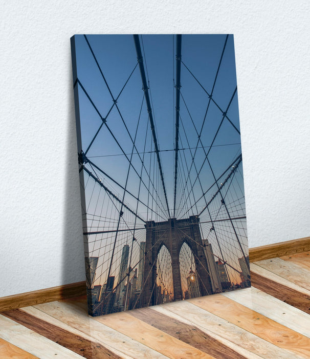 Canvas Wall Art – Brooklyn Bridge Art on 30mm Deep Frame | Ready to Hang