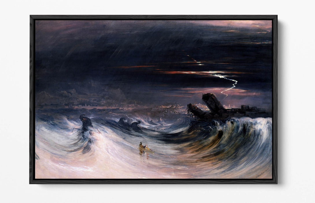 Canvas Wall Art Print - John Martin Artwork | Destruction of Tyre on Float Effect Canvas