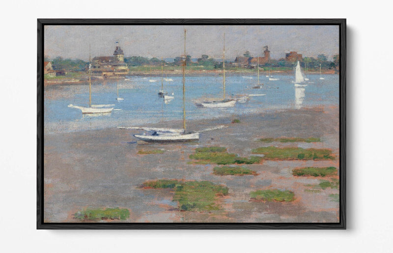 Canvas Wall Art – Theodore Robinson Riverside Yacht Club | Float Effect Print