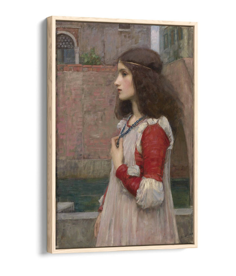 Float Effect Canvas Art – Handmade Juliet Print by John William Waterhouse | Beige Wall Decor