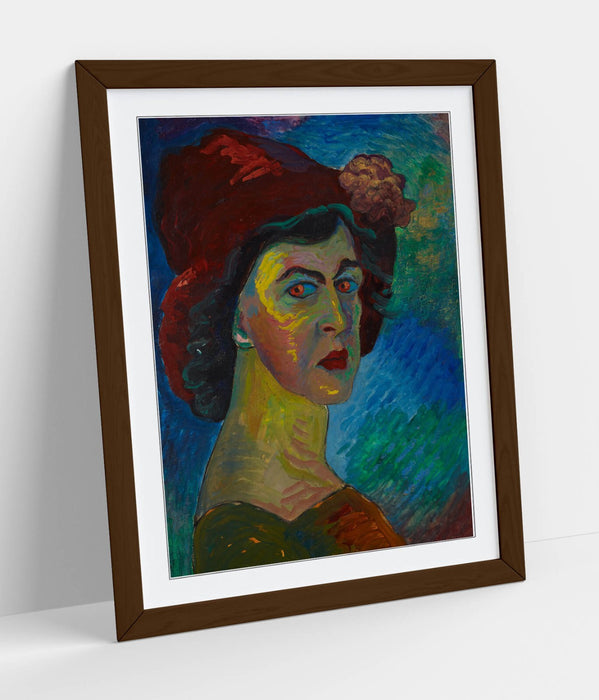 Framed Wall Art Poster - Marianne Von Werefkin Self Portrait Print 4 Sizes