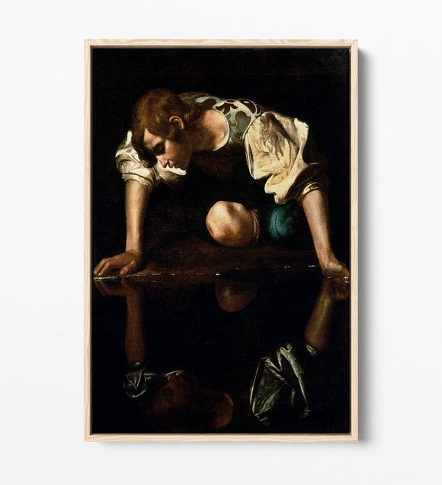 CARAVAGGIO, NARCISSUS -FLOAT EFFECT CANVAS WALL ART PRINT