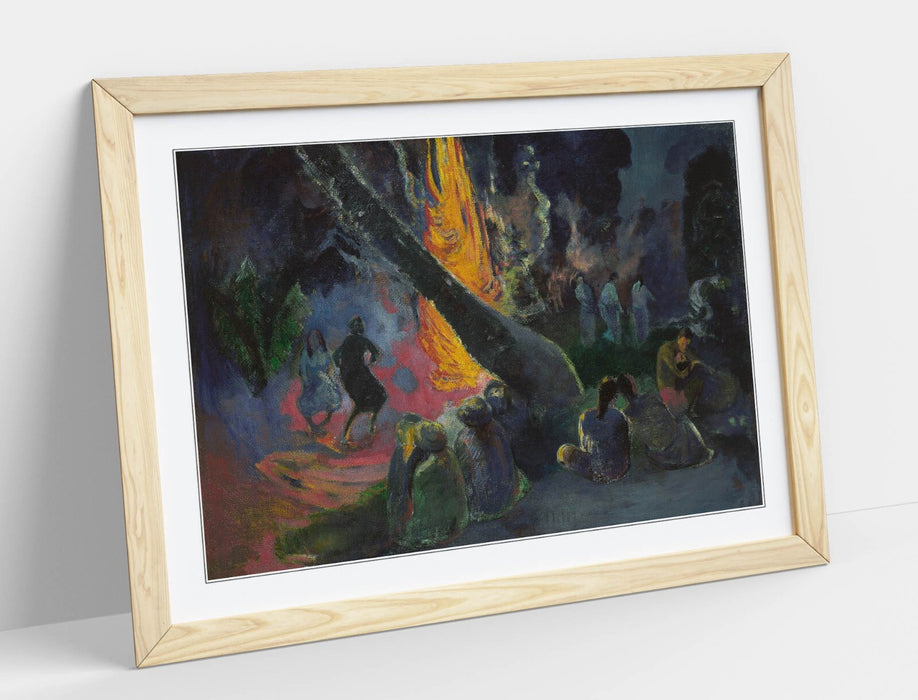 Framed Art Poster – Paul Gauguin Fire Dance Print | Handmade UK Wall Art