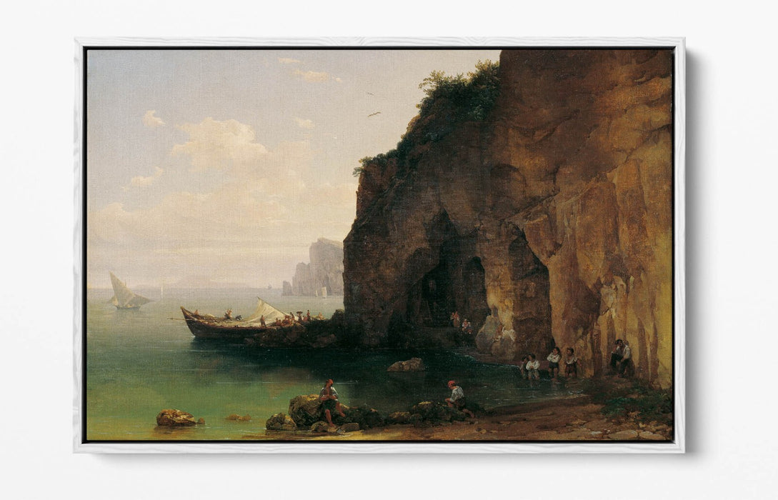 Float Effect Canvas Art – Sorrento Coast Print on Handmade MDF Frame | Vibrant Color Canvas