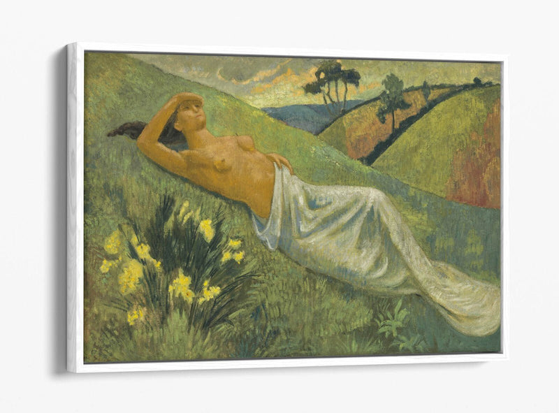 Float Effect Canvas Art – Vibrant Valkyrie At Rest Print on Premium 30mm Deep Frame