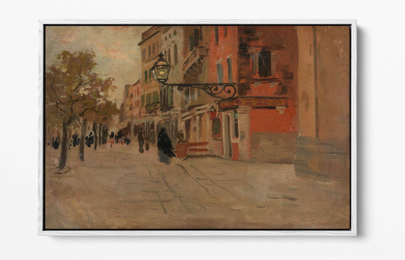 Canvas Wall Art – Frits Thaulow Venice Street Painting | Float Effect, Vibrant Wall Decor