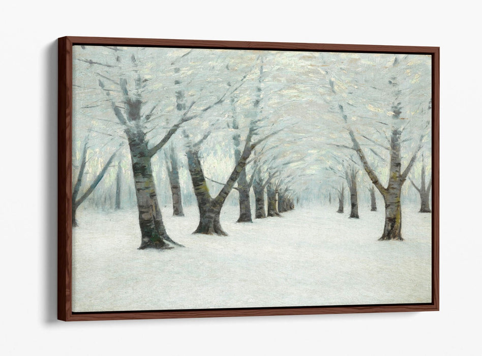 L. BIRGE HARRISON, TUNNEL OF TREES IN WINTER -FLOAT EFFECT CANVAS WALL ART PRINT