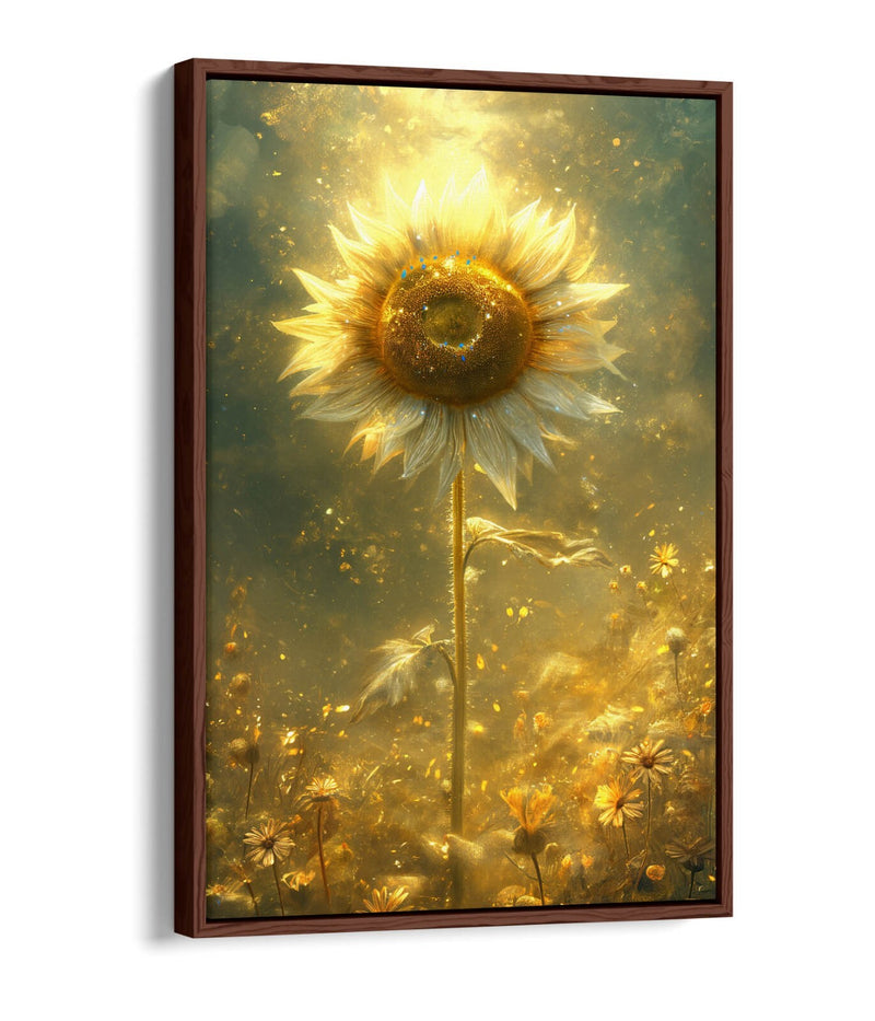 Float Effect Canvas Art – Sunflower Underwater Wall Decor With Premium Varnish Finish
