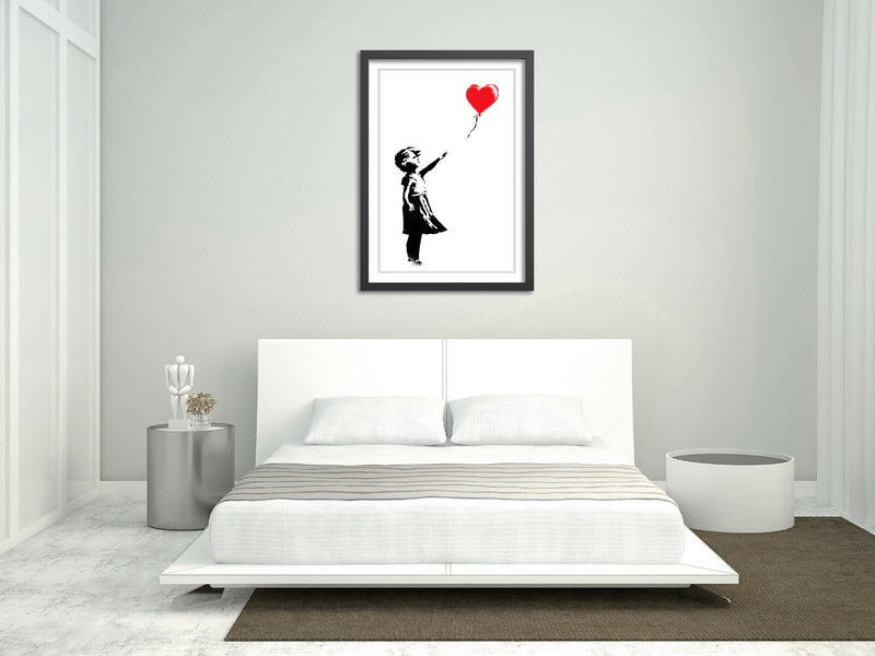 Banksy Balloon Girl Poster - Framed Art Print With UK Handmade Frame