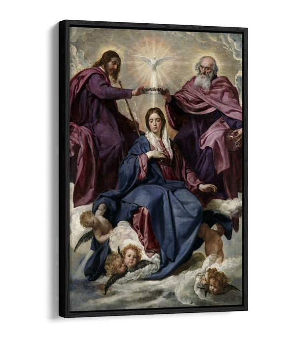 Canvas Wall Art Diego Velazquez Coronation Of Mary | Handmade UK Float Effect