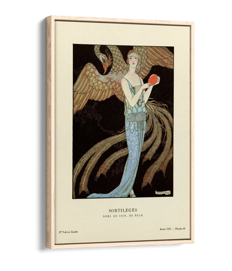 Canvas Wall Art George Barbier Sortiléges Dress | Handmade Float Effect Canvas