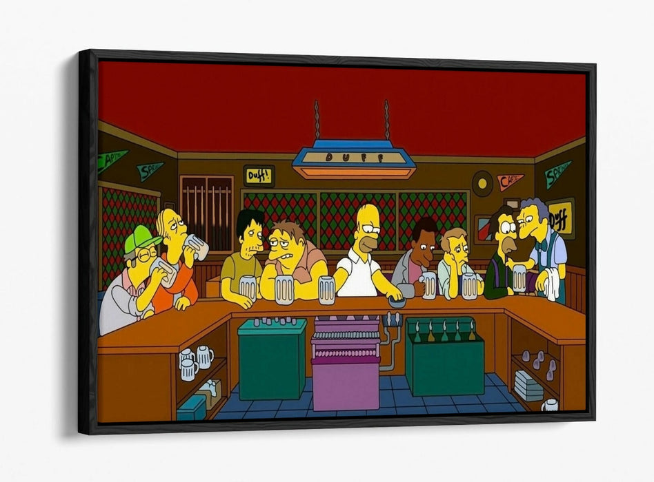Simpsons Canvas Wall Art - Floating Frame Custom Deep Frame Art Print