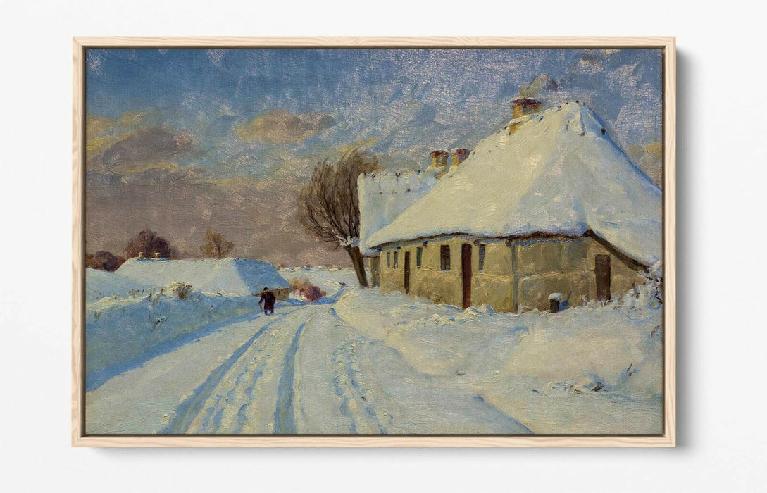 H.A BRENDEKILDE, SUNSHINE ON A WINTER DAY -FLOAT EFFECT CANVAS WALL ART  PRINT
