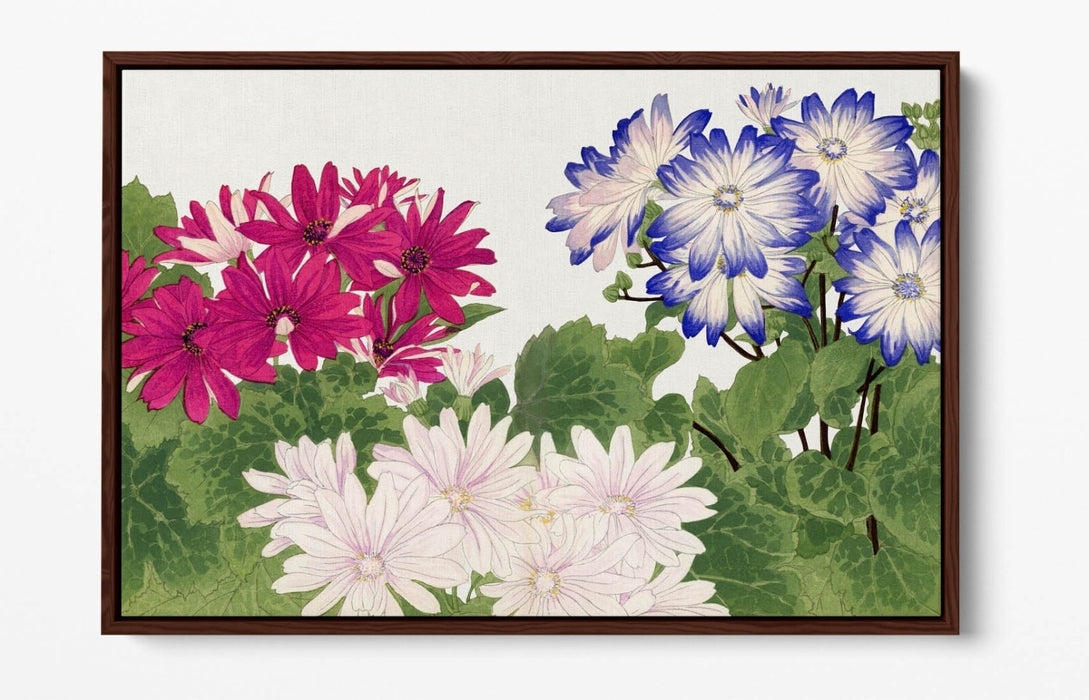 Canvas Wall Art – Vintage Flower Art With Float Effect Premium Frame