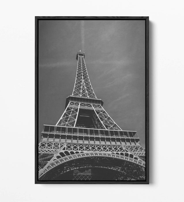 Eiffel Tower Canvas Art - Paris Wall Decor With Float Effect Frame & Premium Finish