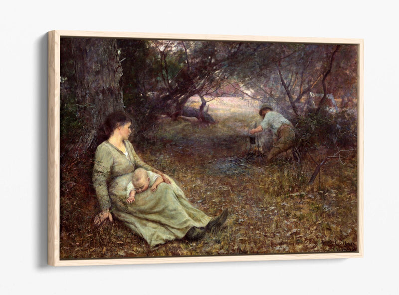 Canvas Wall Art Print Featuring Frederick McCubbin | Handmade Float Effect Canvas Panel