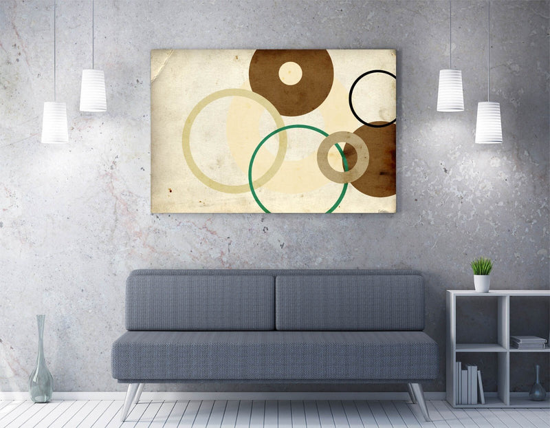 Canvas Wall Art - Brown Abstract Print | Framed Handmade UK Artwork