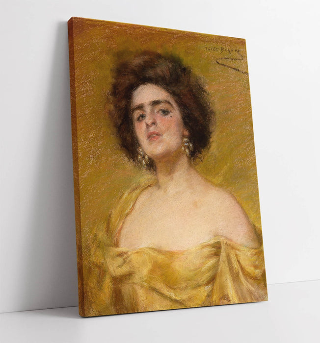 Canvas Wall Art - Alice Pike Barney Laura in Yellow | Premium Handmade Print
