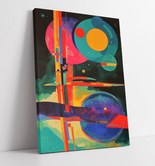 Abstract Sci Fi Canvas – Multi Colour Space Themed Decor | Premium Varnish Finish Wall Art