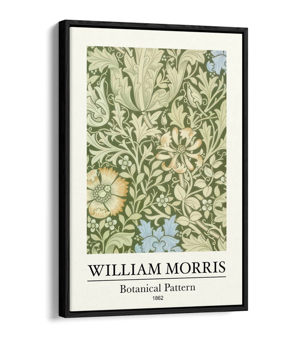 Botanical Canvas Art – William Morris Floral Wall Decor | Handmade Canvas Print
