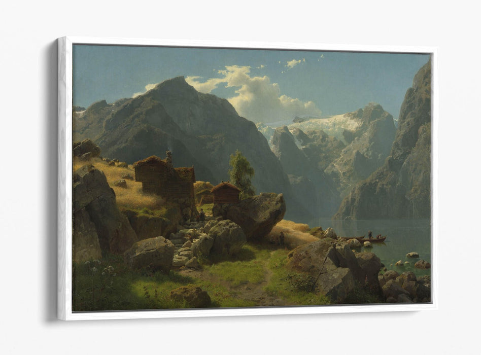 Canvas Wall Art – Hans Gude Balestrand Float Effect Canvas Art Print 30mm Deep Frame