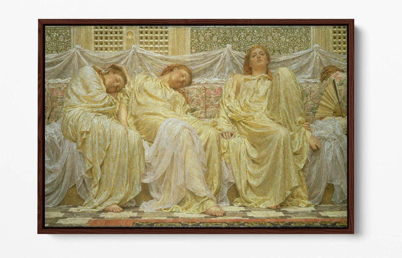 Float Effect Canvas Art – Albert Joseph Moore Dreamers Print on MDF Frame