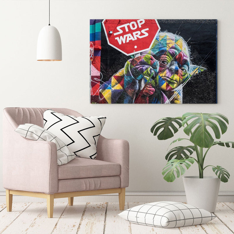 Yoda Canvas Wall Art – Star Wars Framed Canvas Print With Premium Varnish Finish
