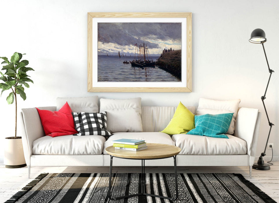 Framed Art Poster – Alfred Guillou Sardine Fishermen Painting | Handmade UK Frame