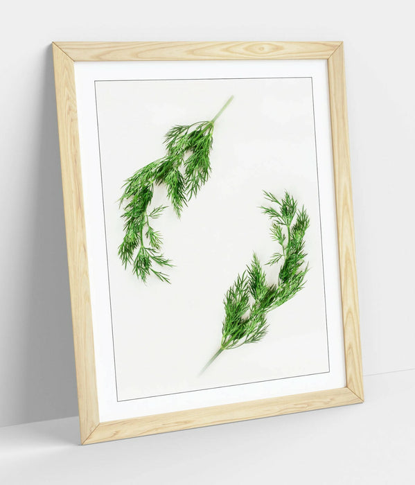 Cooking Herbs Kitchen Decor – Framed Kitchen Poster With Faux Wood Frame