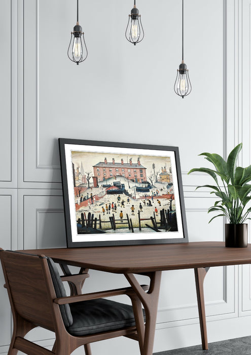 The Cricket Match People FRAMED WALL ART PRINT ARTWORK PAINTING LS Lowry Style