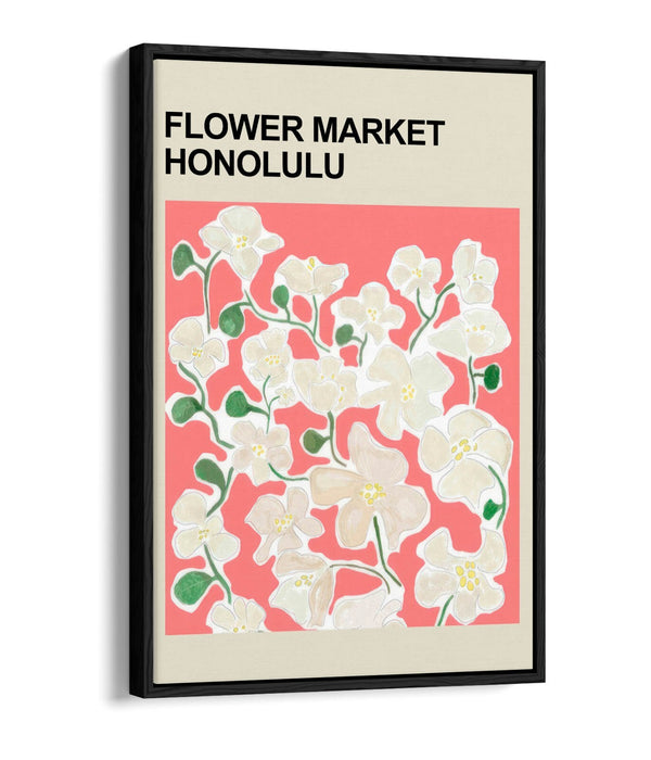 Float Effect Canvas Art – Contemporary Floral Wall Art With Premium Varnish Coating