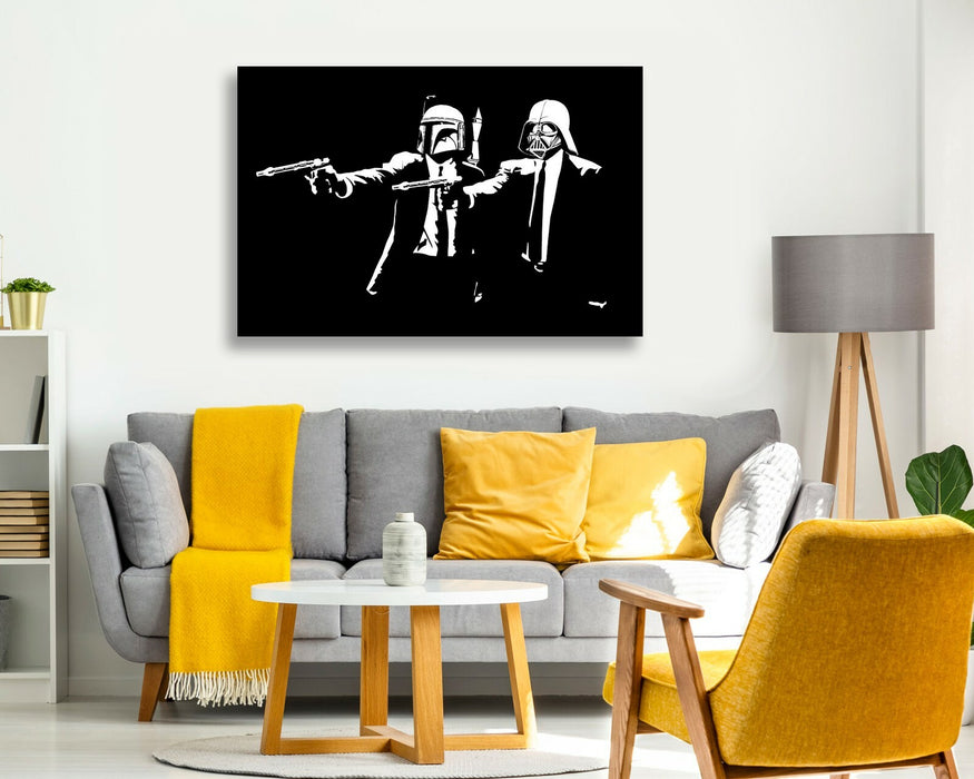 Banksy Canvas Art – Star Wars Pulp Fiction Street Art Print | Ready To Hang
