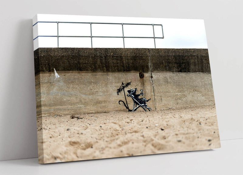 Banksy Graffiti Canvas – Spray Paint Art | Premium Varnish Finish Wall Art