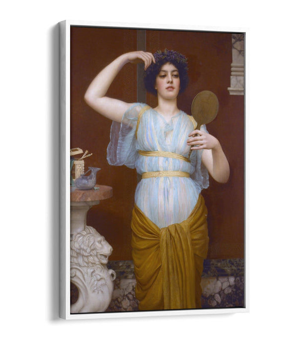 Canvas Wall Art Print - John William Godward Ione Float Effect on Premium Frame