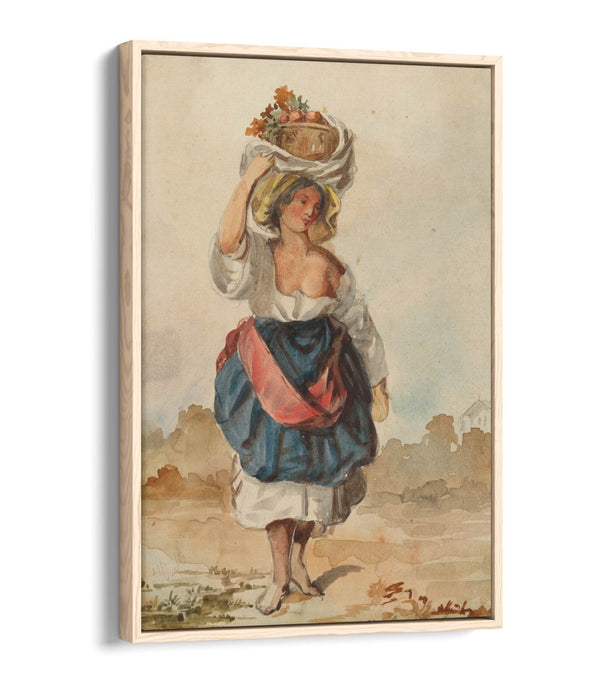 VOJTECH KLIMKOVIC, A WOMAN FROM ITALY -FLOAT EFFECT CANVAS WALL ART PRINT