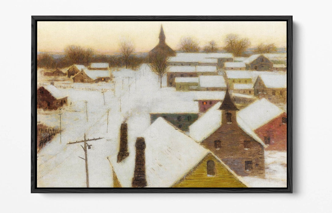 L. BIRGE HARRISON, FROSTY MORNING -FLOAT EFFECT CANVAS WALL ART PRINT