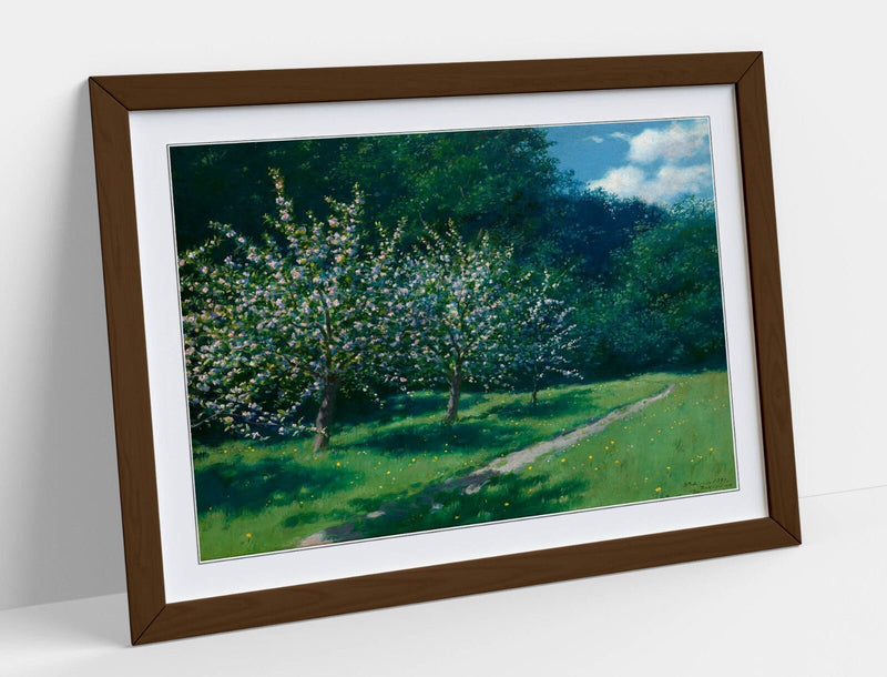 Framed Wall Art - Stanislaw Witkiewicz Apple Trees Painting | Matte Paper Print