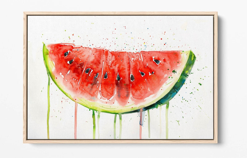 Watermelon Canvas Art – Vibrant Float Effect Canvas Print With Premium Varnish Coating