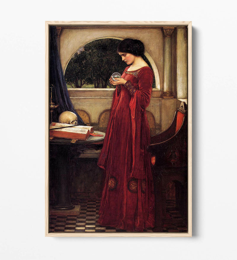 Canvas Wall Art - Handmade Burgundy Print With Float Effect & Custom Deep Frame