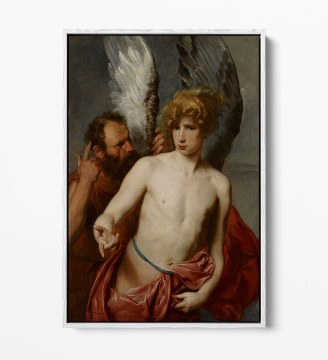 Float Effect Canvas Art – Premium Van Dyck Daedalus & Icarus Wall Print