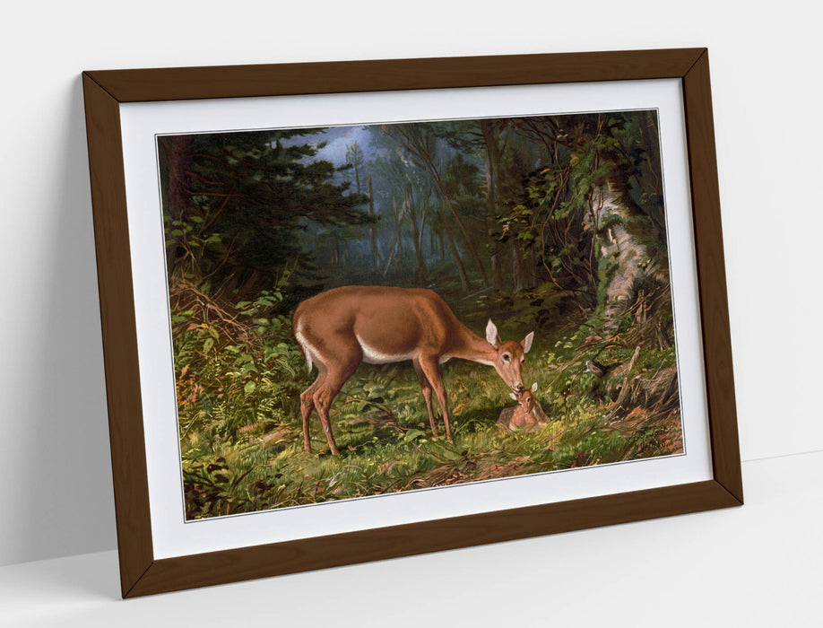 Framed Wall Art Poster Featuring William Harring Maternal Love Print - Ready To Hang